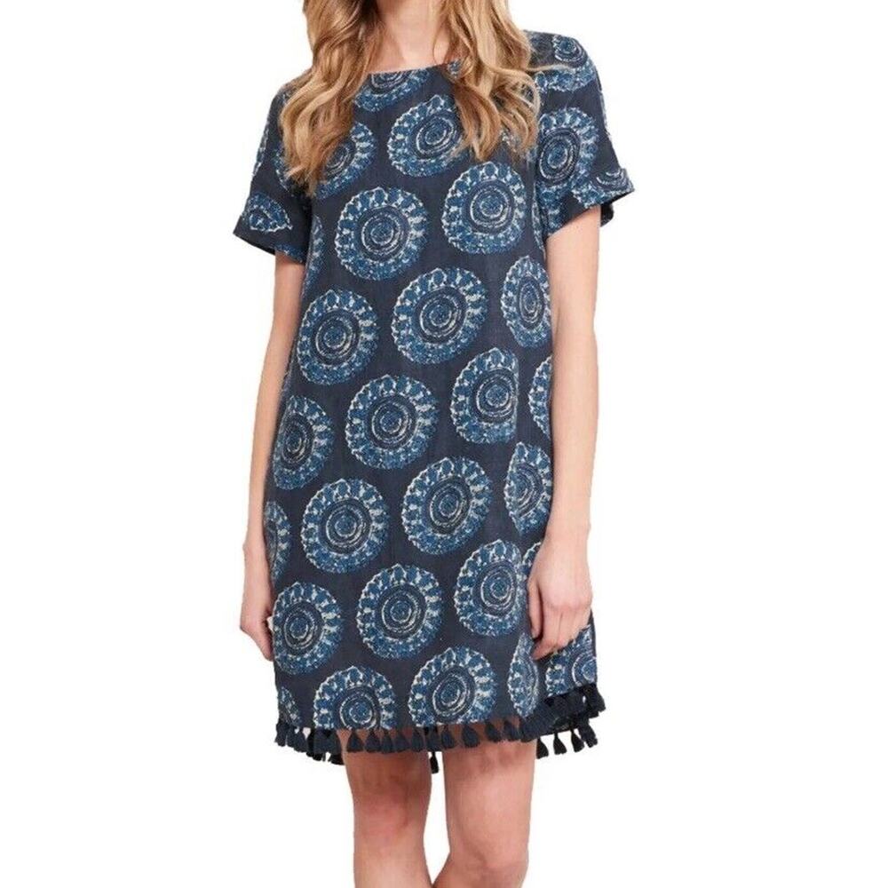 Roberta Roller Rabbit Ambrose Hinata Dress Indigo Blue Size XS (Retail $198) - Picture 1 of 9